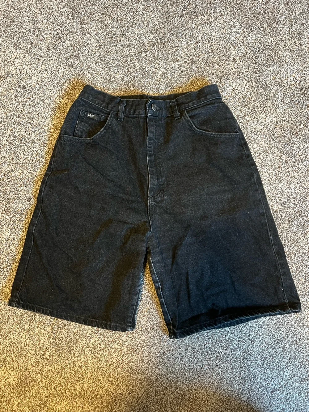 Lee Black High-Waist Denim Shorts